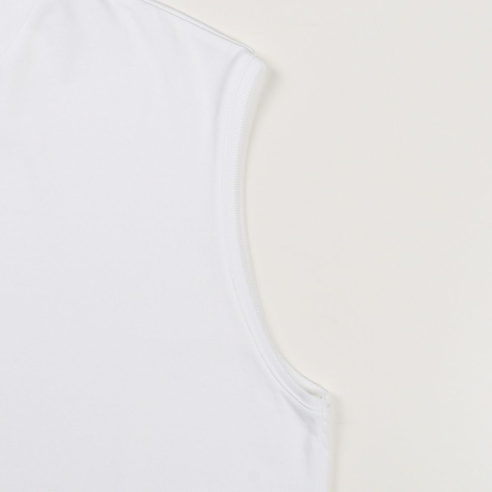 SLEEVELESS TEE - WHITE / オーガニックコットン40/2天竺 - スリーブレスTEE / M26A13CS03A