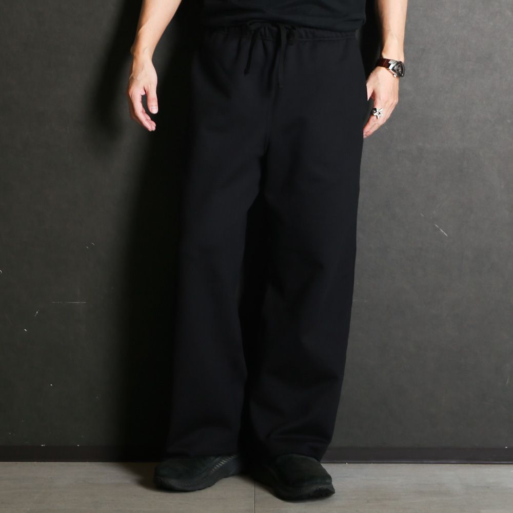 GYM PANTS - BLACK / オーガニックコットンヘビー吊裏毛 - ジムパンツ / A26A09PT01C