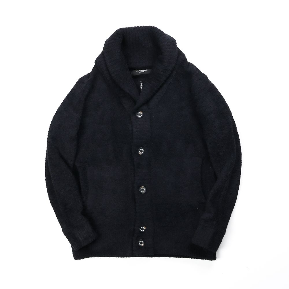 LOGO KNIT SHAWL CARDIGAN / ビッグロゴ ニットショールカーディガン / USK-20011