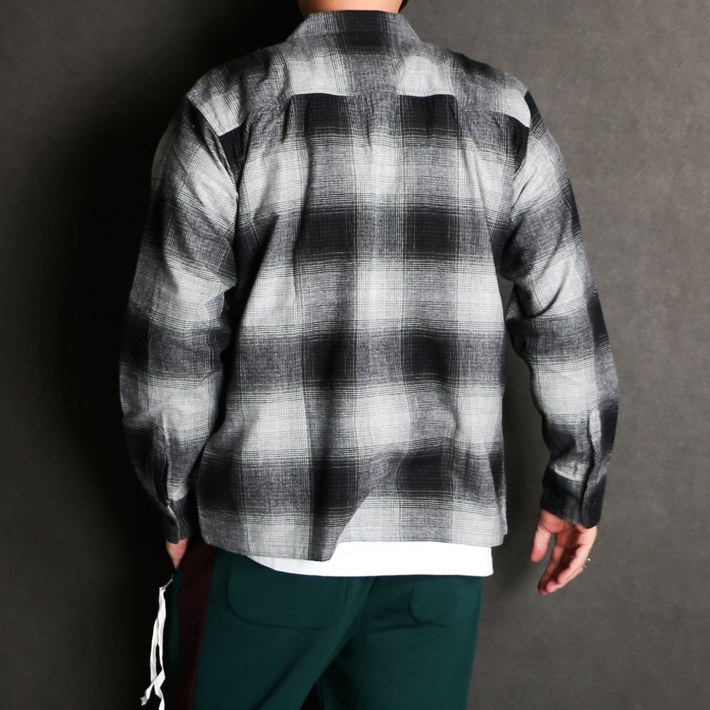 RATS - COTTON OMBRE CHECK SHIRT / オープンカラー シャツ / 22'RS