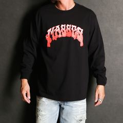 T-SHIRT L/S JOINT - Black × Red / ロングスリーブ Tシャツ / 1242027