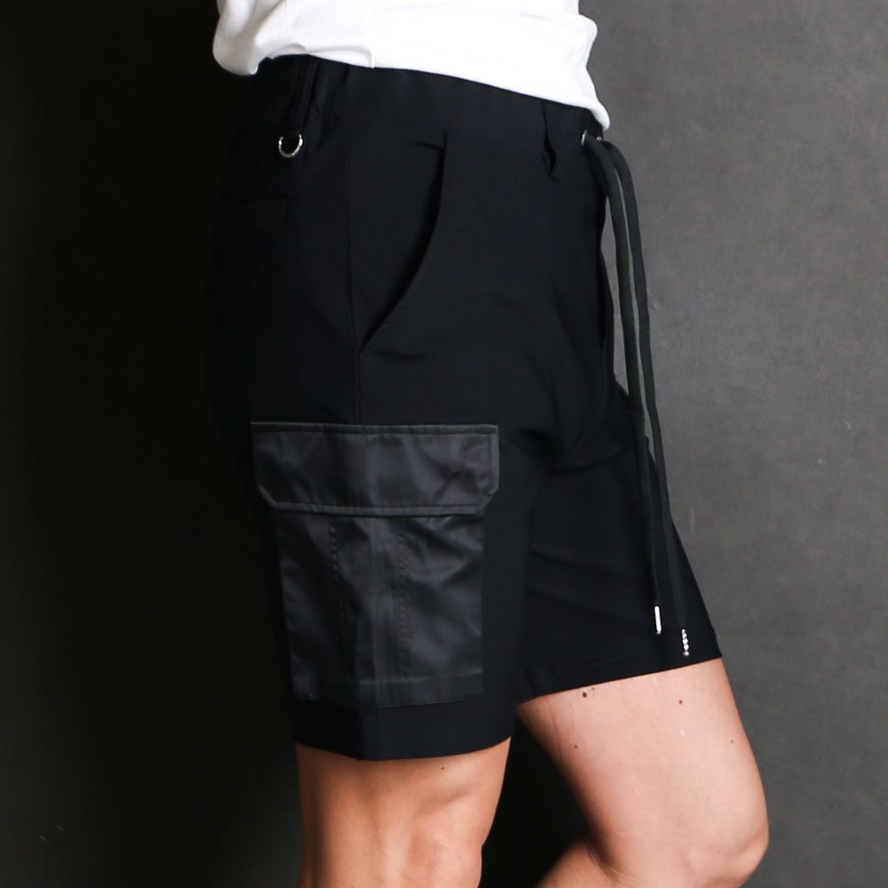 DARRELL CARGO SHORTS - BLACK / カーゴ ショートパンツ / RC40-HP-005