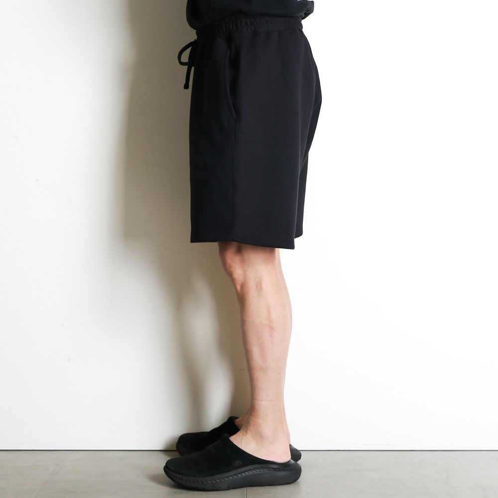 GYM SHORTS - BLACK / オーガニックコットンヘビー吊裏毛 - ジムショーツ / A26A09PT02B