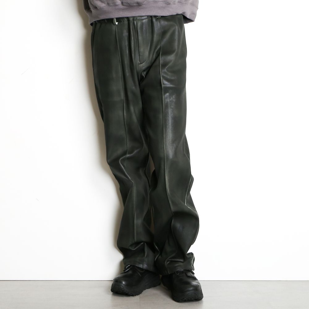 LEATHER COATING JERSEY LEATHER LIKE TROUSERS / トラウザー / TA22SS-PT055 - 1