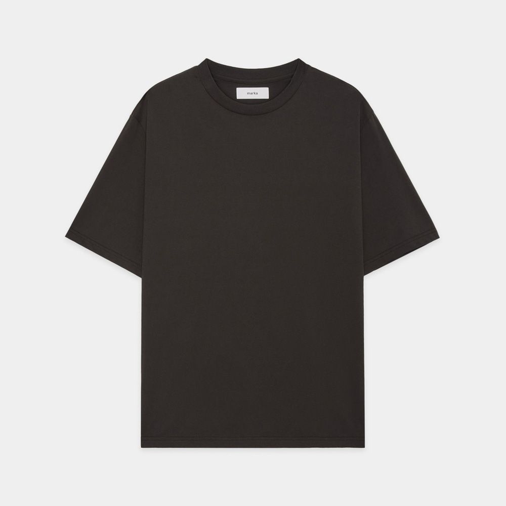 CREW NECK TEE - BLACK / 30/1オーガニックコットン空紡天竺 - クルーネックTee / M26B14CS02B