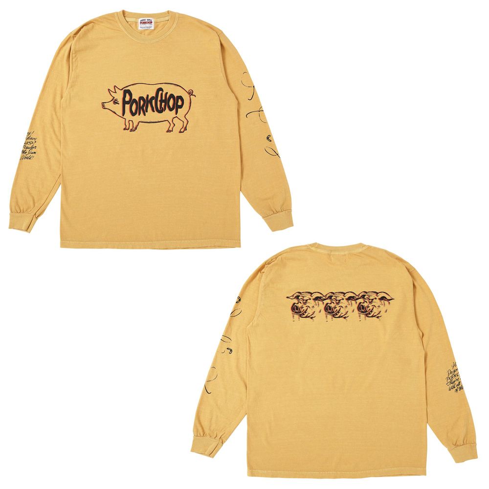 SCUM PORK L/S TEE - MUSTARD / ロングスリーブTシャツ