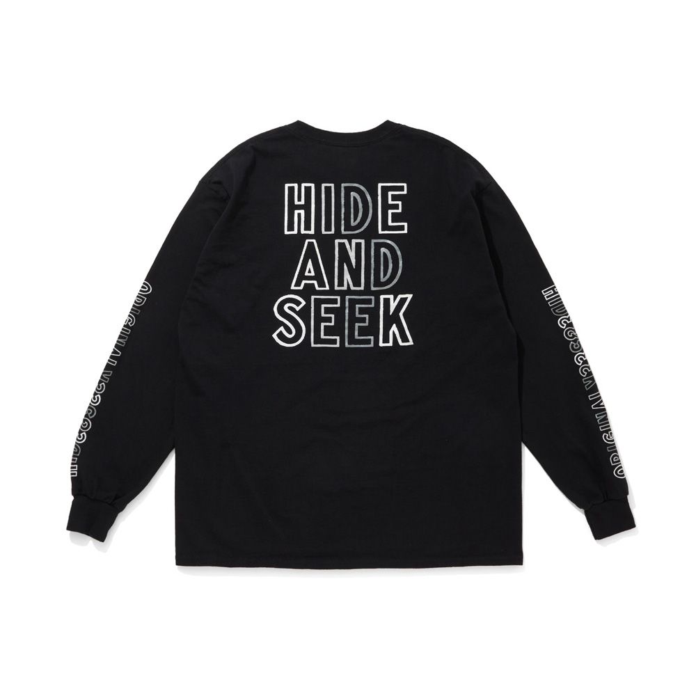" HIDEANDSEEK × Toru Nishiura " / Original H&S L/S Tee - BLK / Tシャツ / H30th-010426