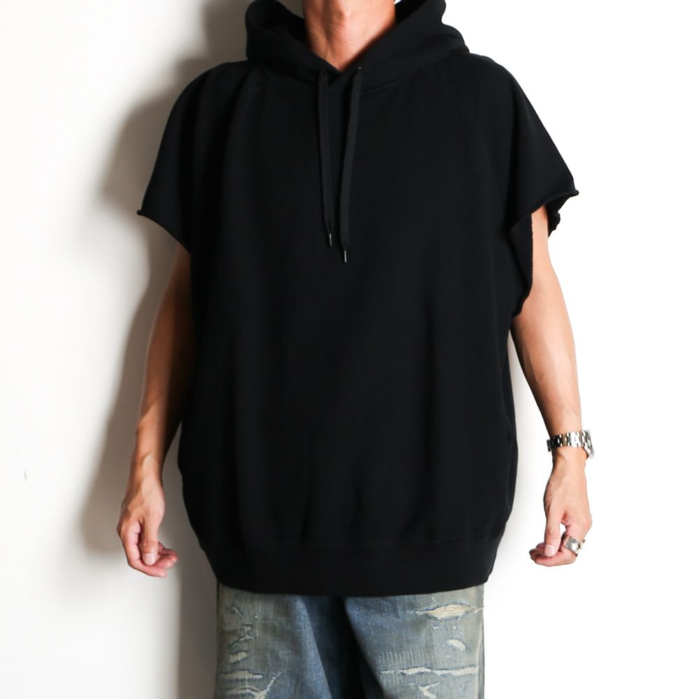 Cutoff Sleeve Big Hoodie / 2308-6003