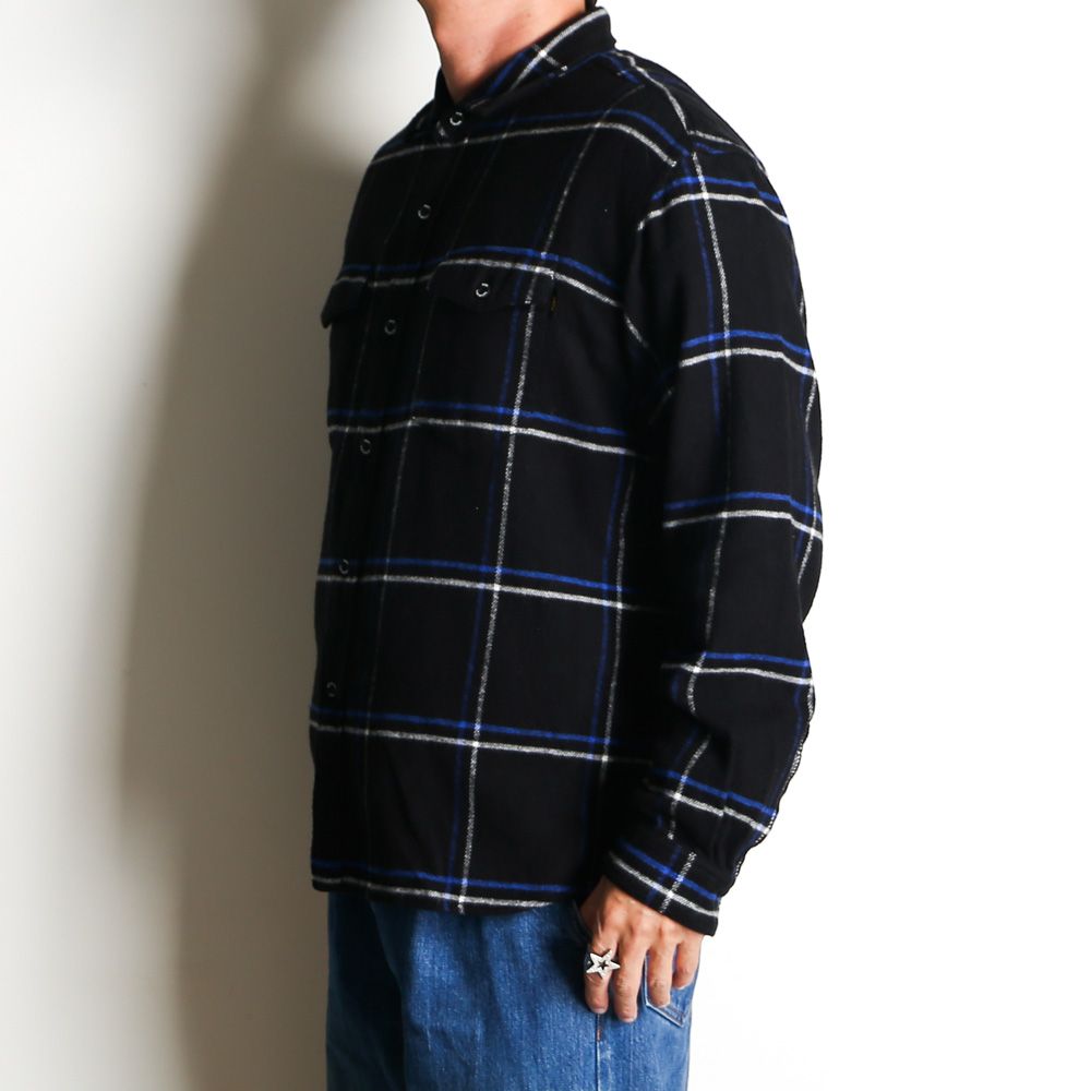 COTTON FLANNEL CHECK SHIRT - BLUE / チェックシャツ / 25'RS-0907