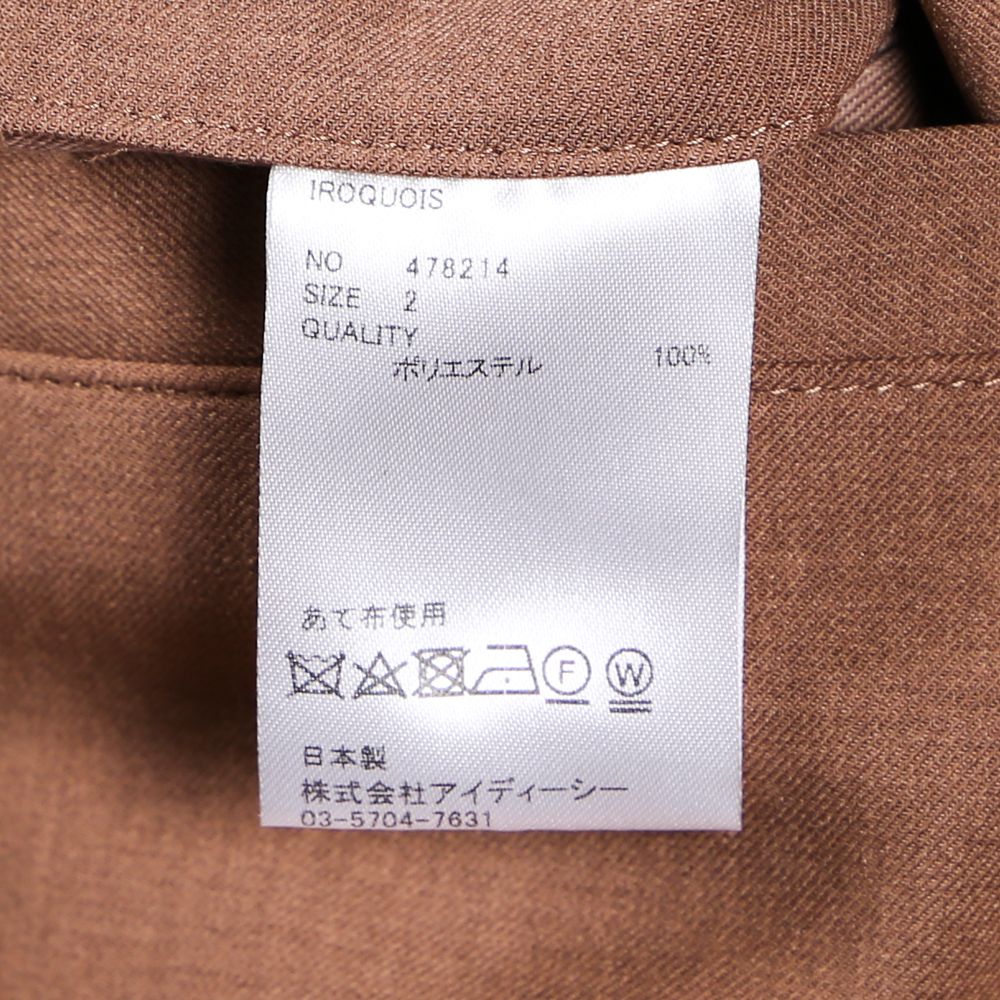 WORSTED WOOL-LIKE TWILL PT / 2タックワイドイージーパンツ / 478214