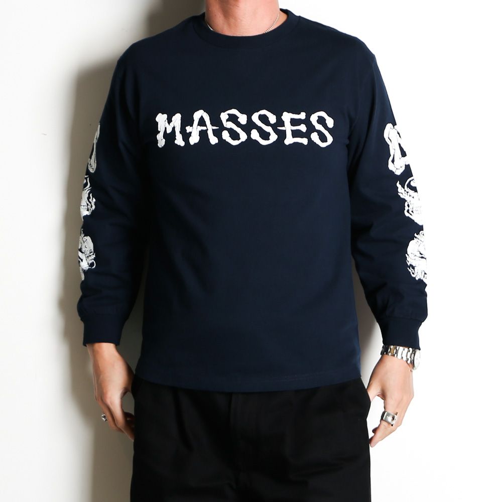 MASSES - T-SHIRT L/S BONE LOGO - Black / ロングスリーブ Tシャツ ...