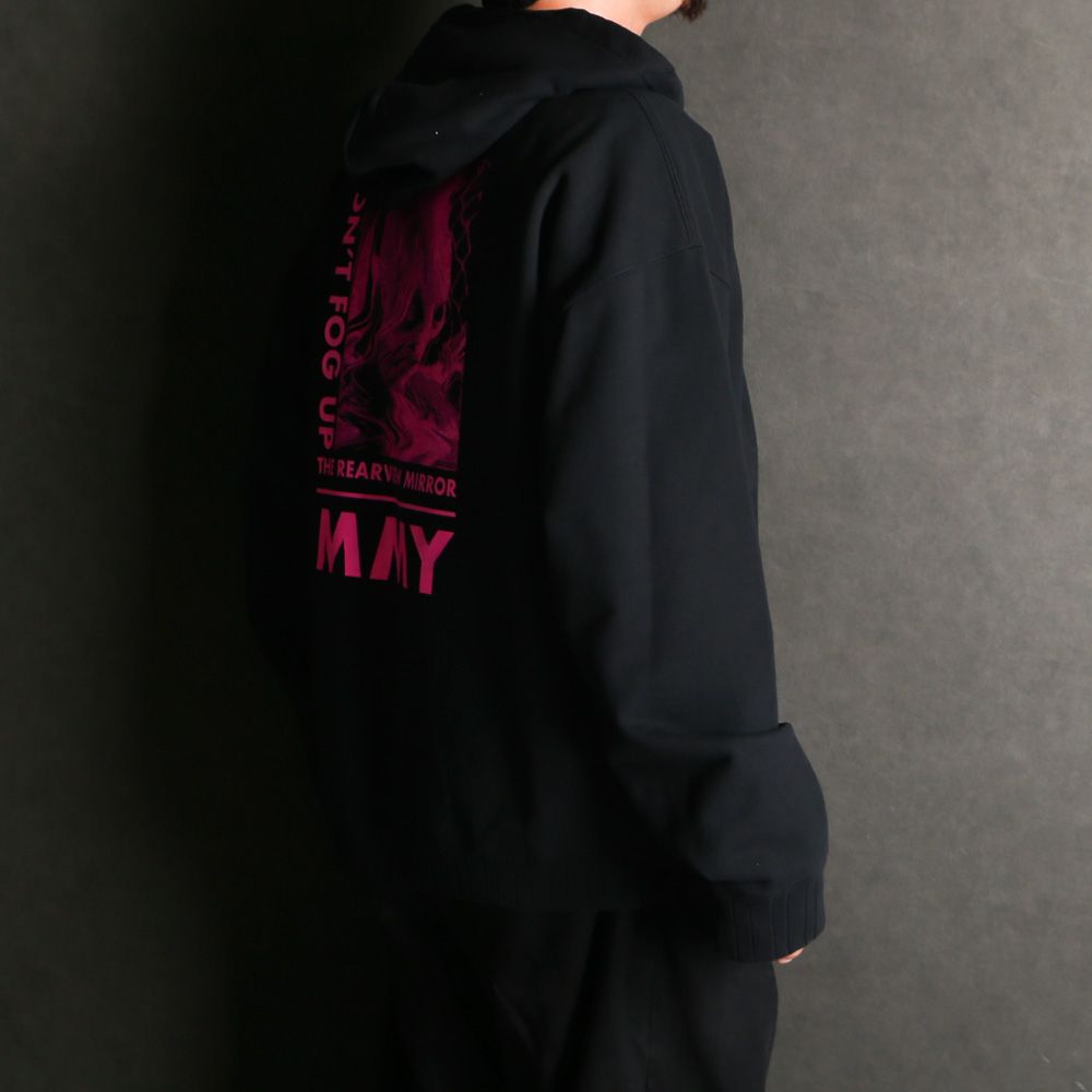 【ラスト1点-サイズ46】 MASSES × Maison MIHARA YASUHIRO / DON'T FOG UP PRINT HOODIE - BLACK / プルオーバー パーカー / C15HD043