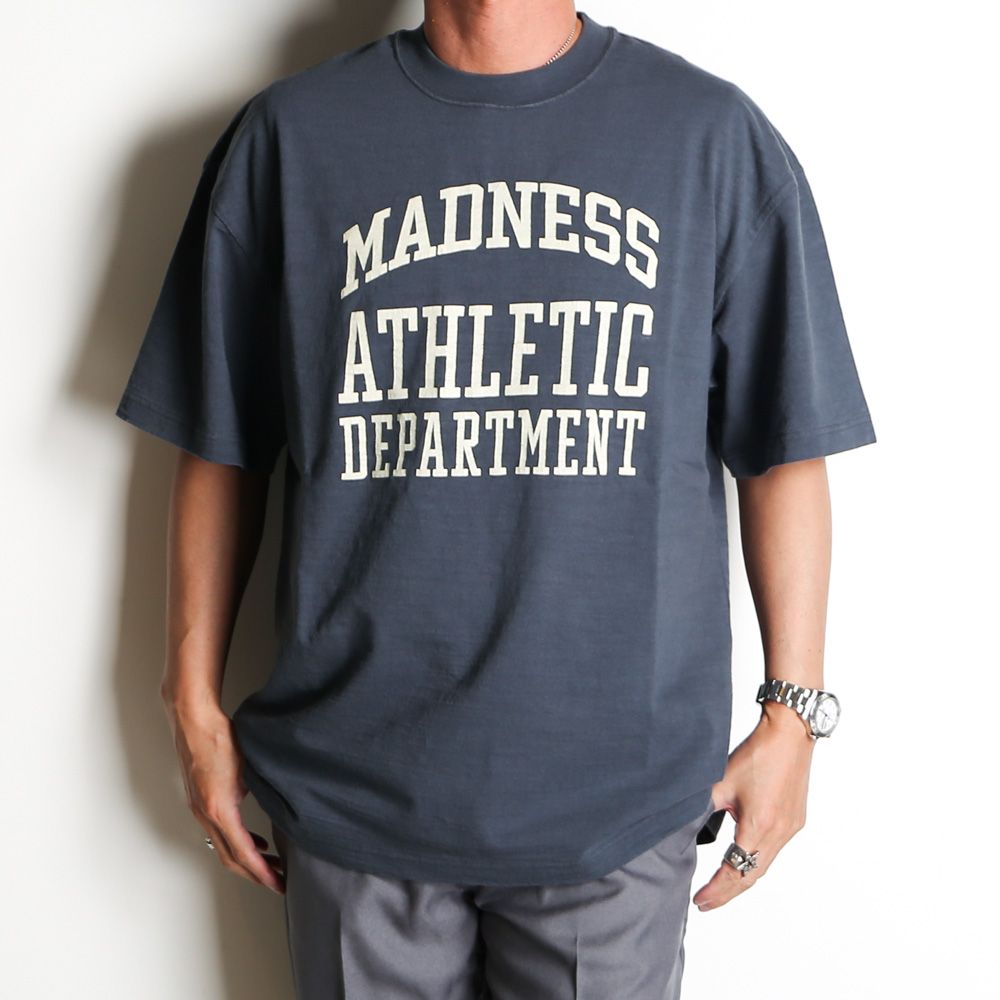 25ss 新品 MADNESS マッドネス カレッジプリントTシャツ S MADNESS - MADNESS VINTAGE COLLEGE T-SHIRT - Blue / 25SS-T
