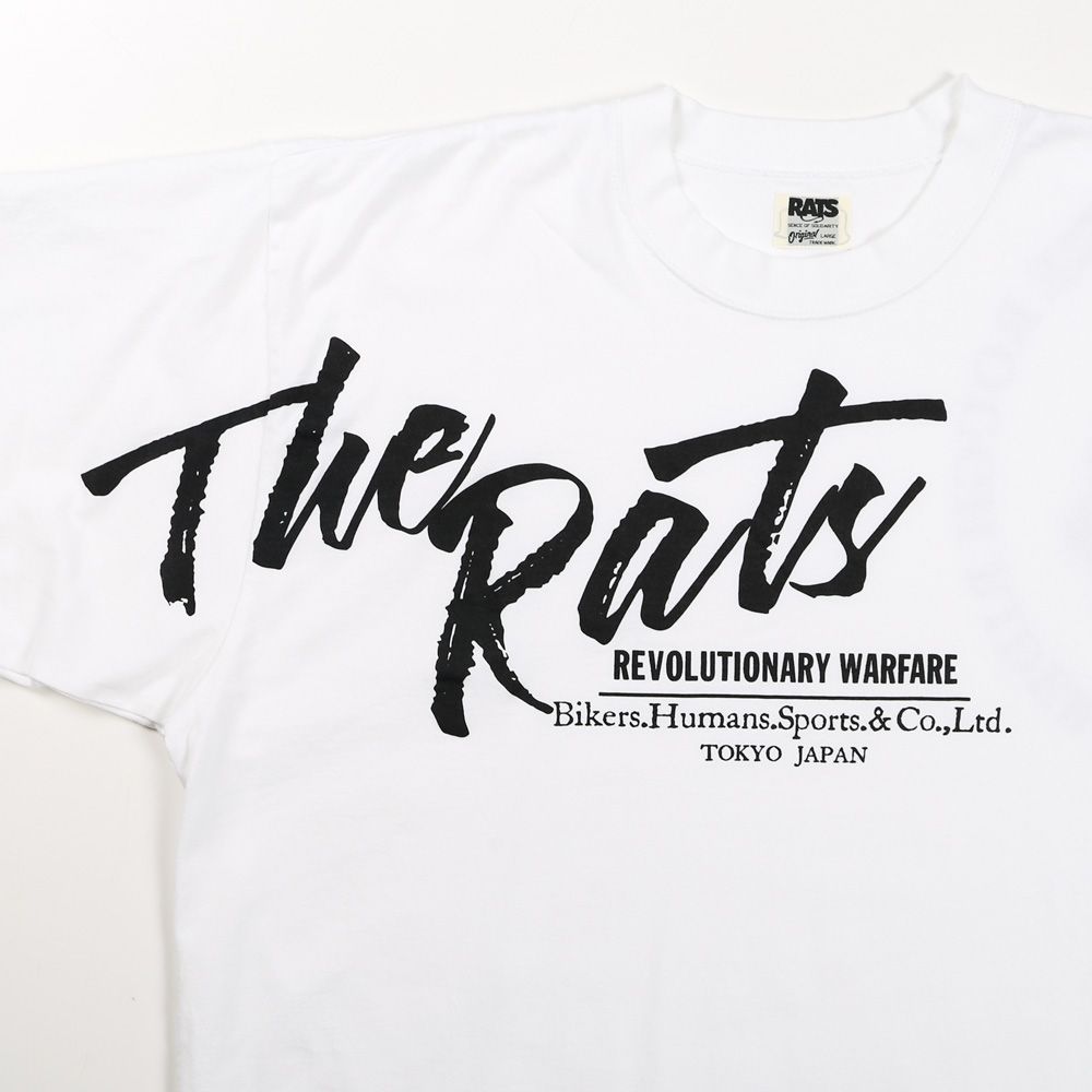RATS - SCRIPT BIG LOGO TEE / プリント Tシャツ / 22'RT-0502