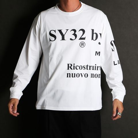NEW SEPARATE GRAPHIC L/S TEE - WHITE / グラフィックTシャツ / 15504
