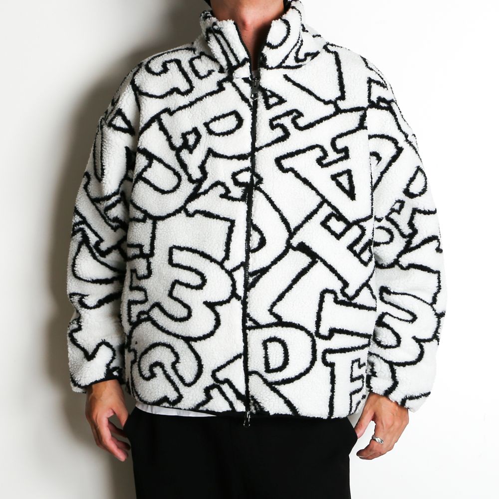 DIAGONAL LOGO BOA JACKET / ダイアゴナルロゴ ボア トラックジャケット / USO-21055