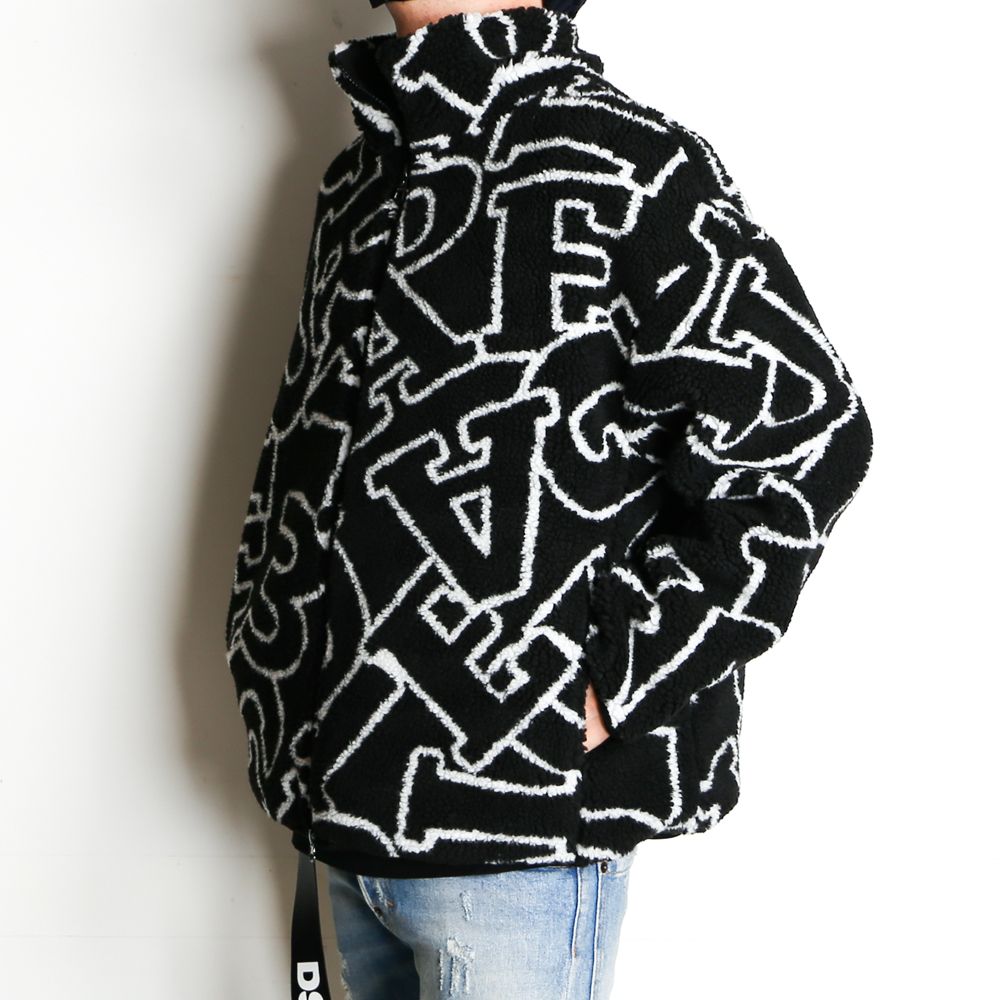 DIAGONAL LOGO BOA JACKET / ダイアゴナルロゴ ボア トラックジャケット / USO-21055