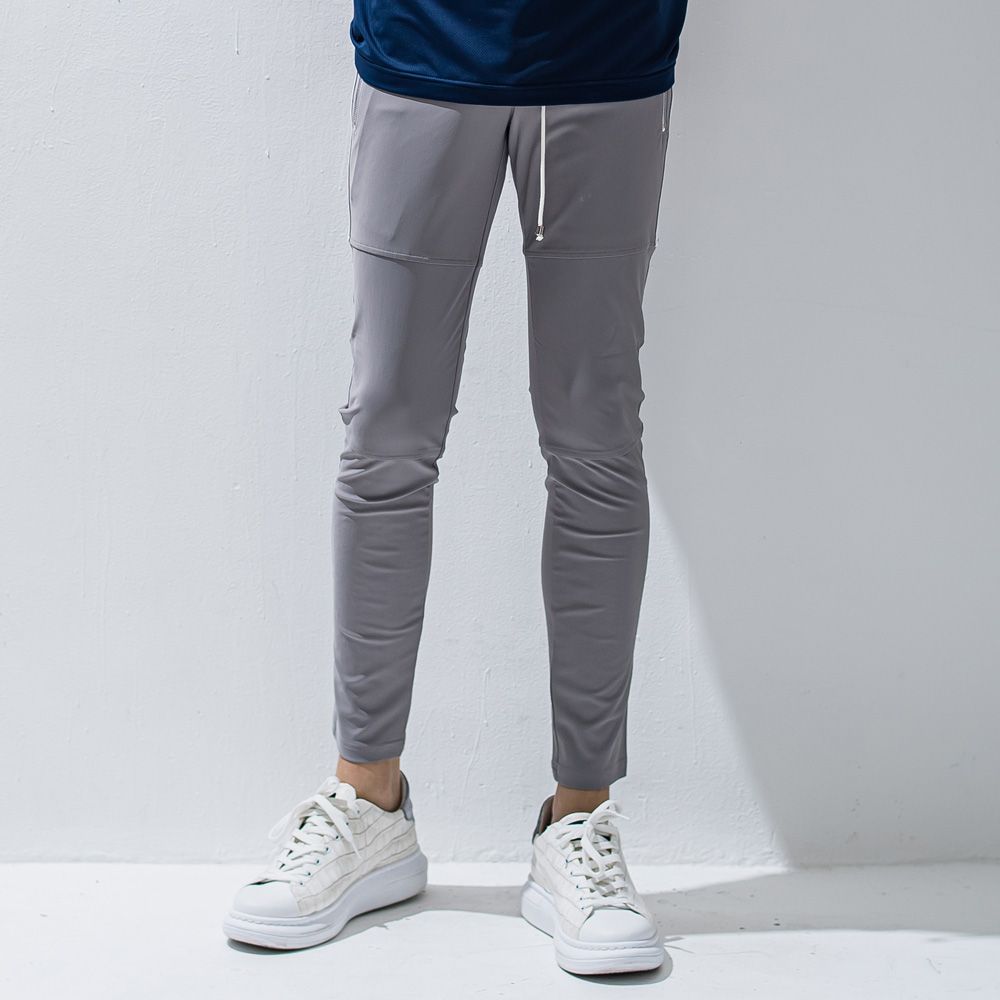 Johnson LINE NYLON PT - GREYWH / ナイロンラインパンツ / BASIC-ST-009