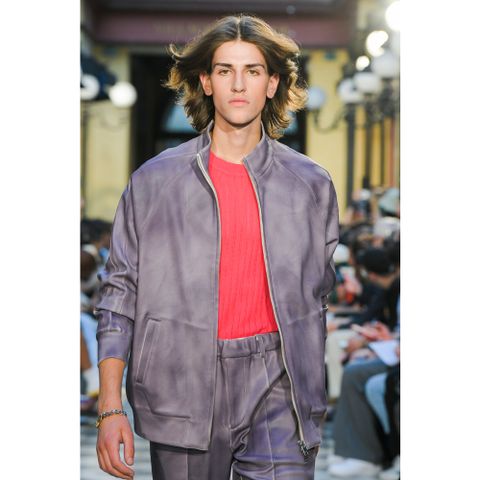 【ラスト1点-サイズ3】 "LEATHER COATING JERSEY" TRACK BLOUSON / トラックジャケット / TA23SS-BL027