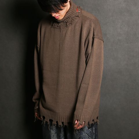 DAMEGE TURTLE KNIT / ダメージ タートルニット / VTM-20-N-126