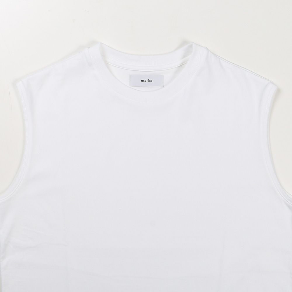 SLEEVELESS TEE - WHITE / オーガニックコットン40/2天竺 - スリーブレスTEE / M26A13CS03A