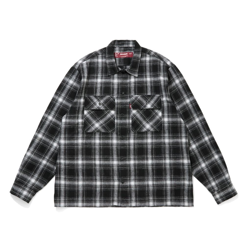 Ombre Check L/S Shirt (26ss) - BLK / オンブレチェックシャツ / HS-020526