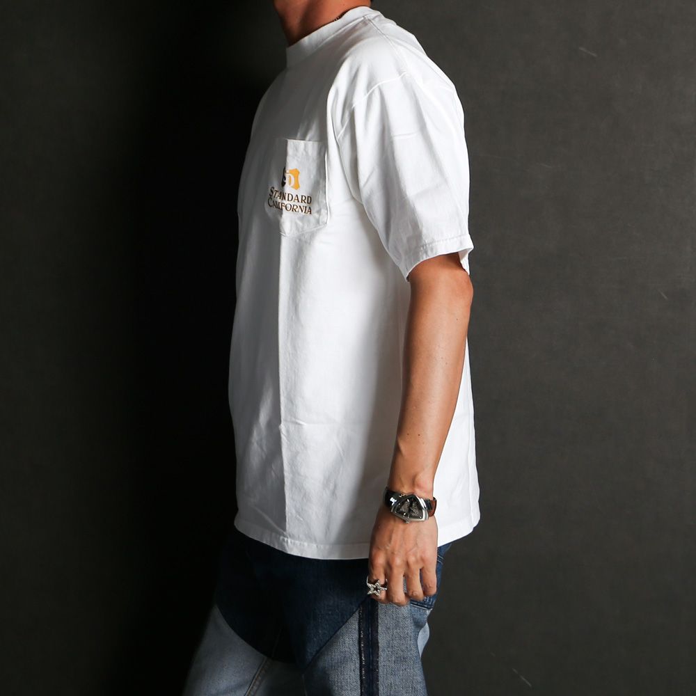 SD Heavyweight Shield Logo Pocket T - White / Tシャツ / TSOAF100