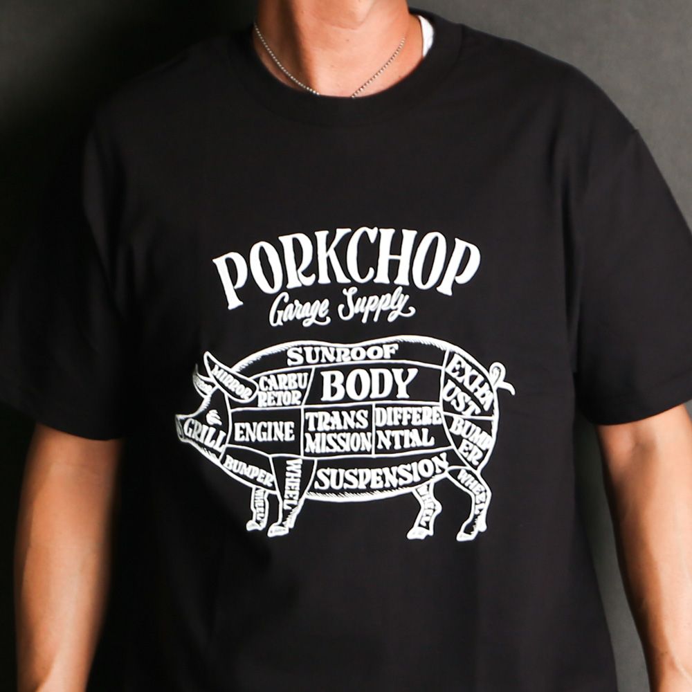 PORKCHOP 「PORK FRONT TEE 25」 　プリントティーシャツ PORKCHOP GARAGE SUPPLY 「PORK FRONT TEE 25」 プリントティー