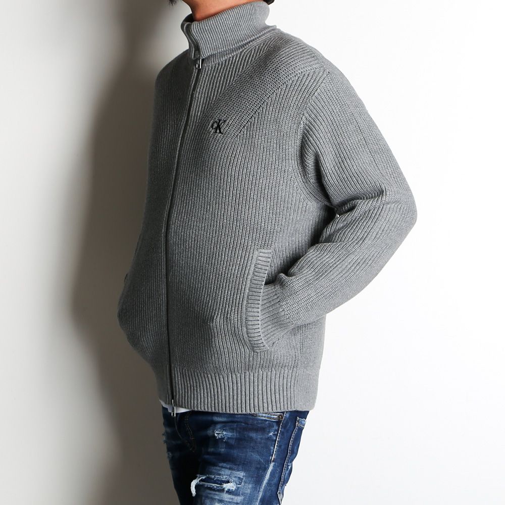 Calvin Klein Jeans - A-RIB ZIPUP CARDIGAN / リブジップアップ