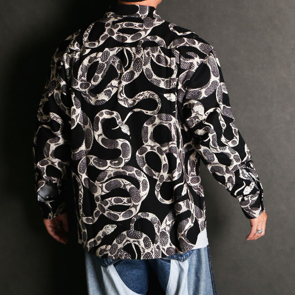 PRINT NEL L/S SH ＜SNAKE PATTERN＞ / スネークプリント ネルシャツ / CL-25AW003SNK