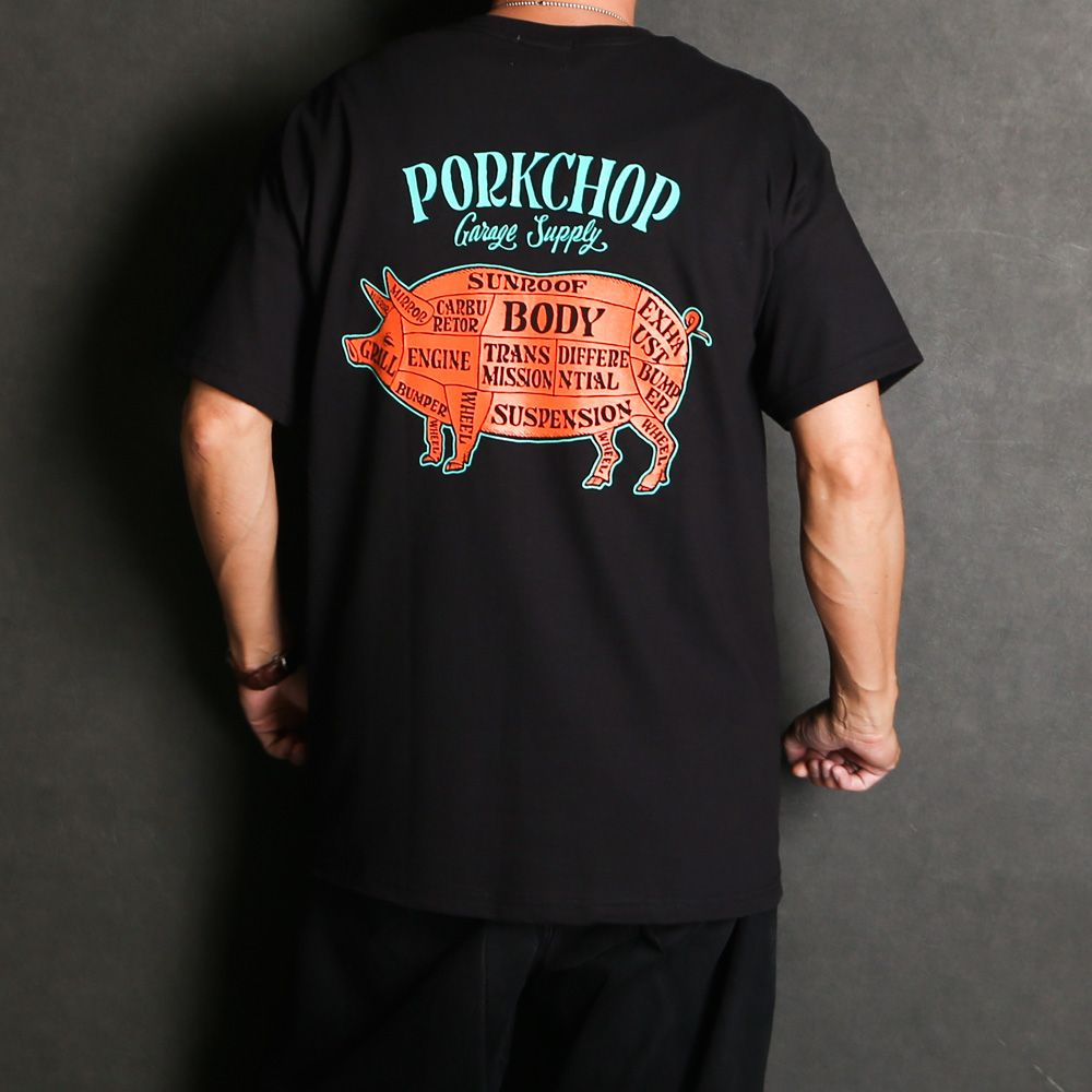 PCP BACK TEE - BLACK / ショートスリーブTシャツ