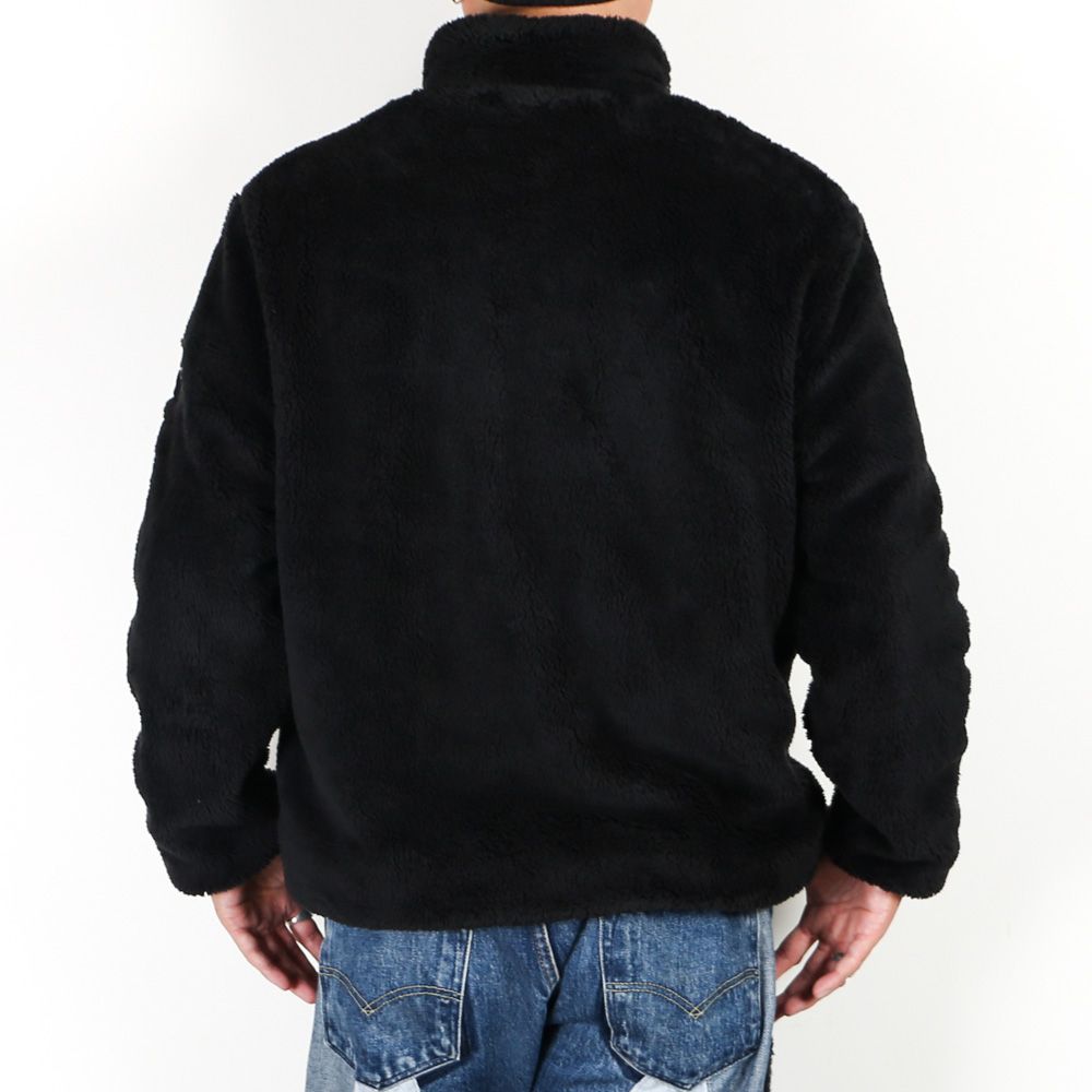 MONREALE モンレアレ - BLACK / ボア スタンドカラーブルゾン (フリース) /  MJXA0213033588