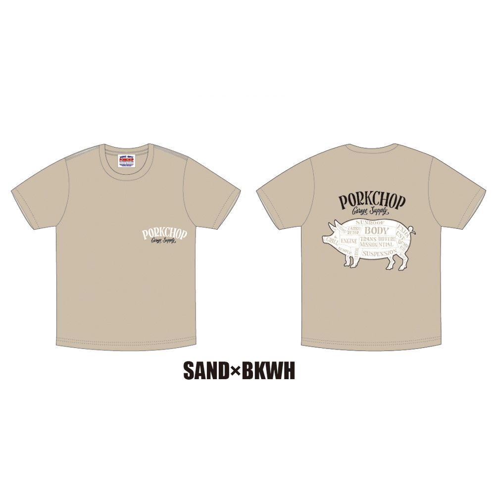 PCP BACK TEE - SAND / ショートスリーブTシャツ