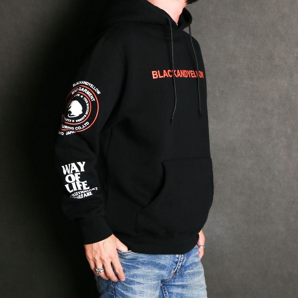 RATS - MC HOODIE BLACK / プルオーバーパーカー / 21'RTC-1002