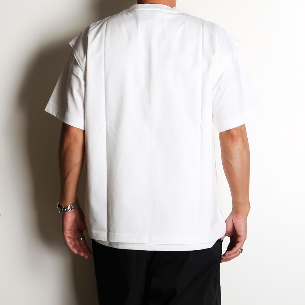 【ラスト1点-サイズ2】 THE FUNCTIONAL LAYERED S/S TEE WITH BREATHABLE - WHITE / 2401002