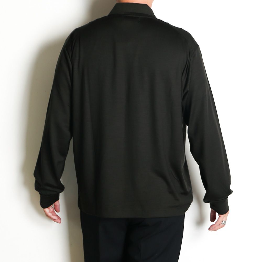 Shirt Cardigan - Dark Olive / スーパー100sウォッシャブルウール天竺 - シャツカーディガン / M26C15CS01C