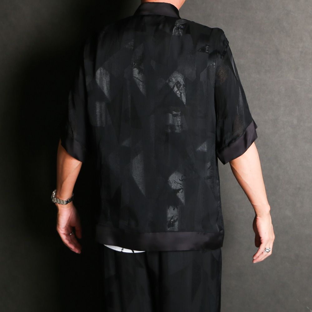 "GEOMETRIC JACQURD" RAYON CUPRA SHIRT / 半袖シャツ / TA24SS-SH059