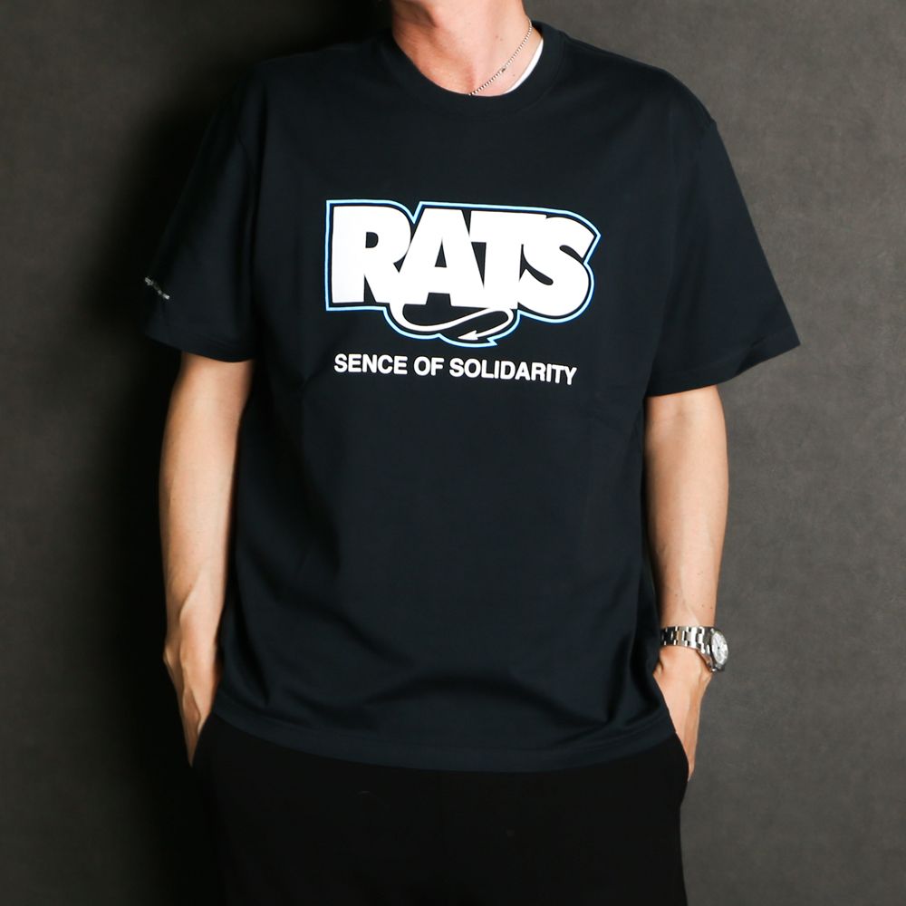 RATS - BOX FLAME LOGO TEE / ボックスフレームロゴ Tシャツ / 21'RT