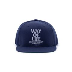 EMBROIDERY CAP "WAY OF LIFE" - NAVY × SILVER GRAY / 24'SPA-0102