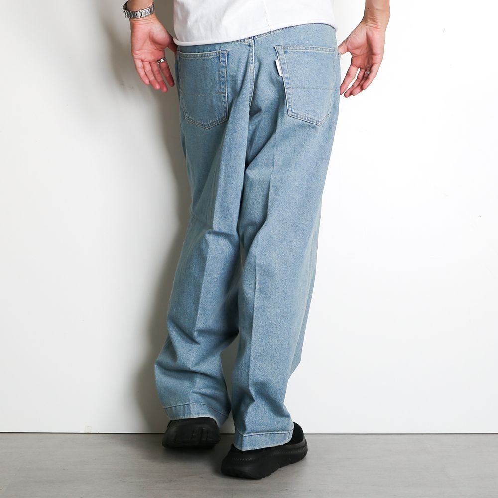 NEONSIGN - Wide denim slacks “Used” / N0344 | chemical conbination