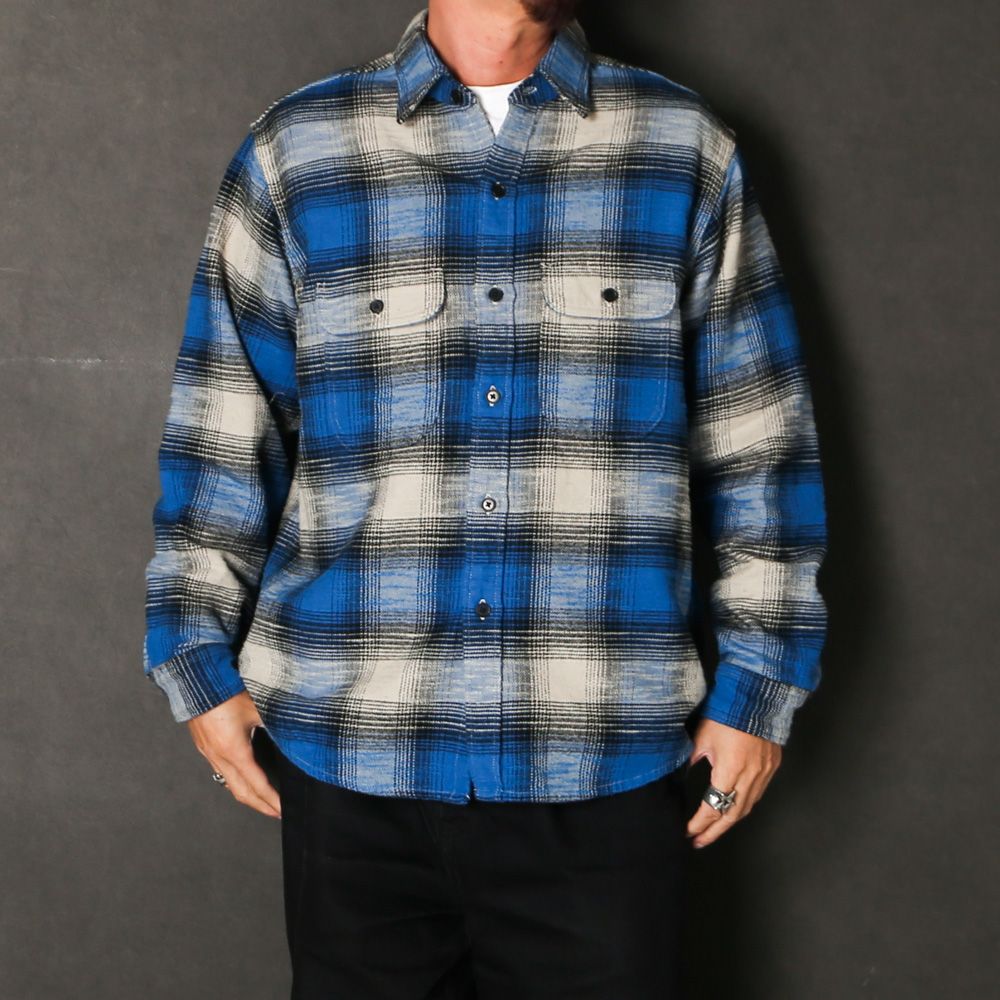 Heavy Cotton Flannel Ombre Work Shirt  - BPT / MDFBF09503