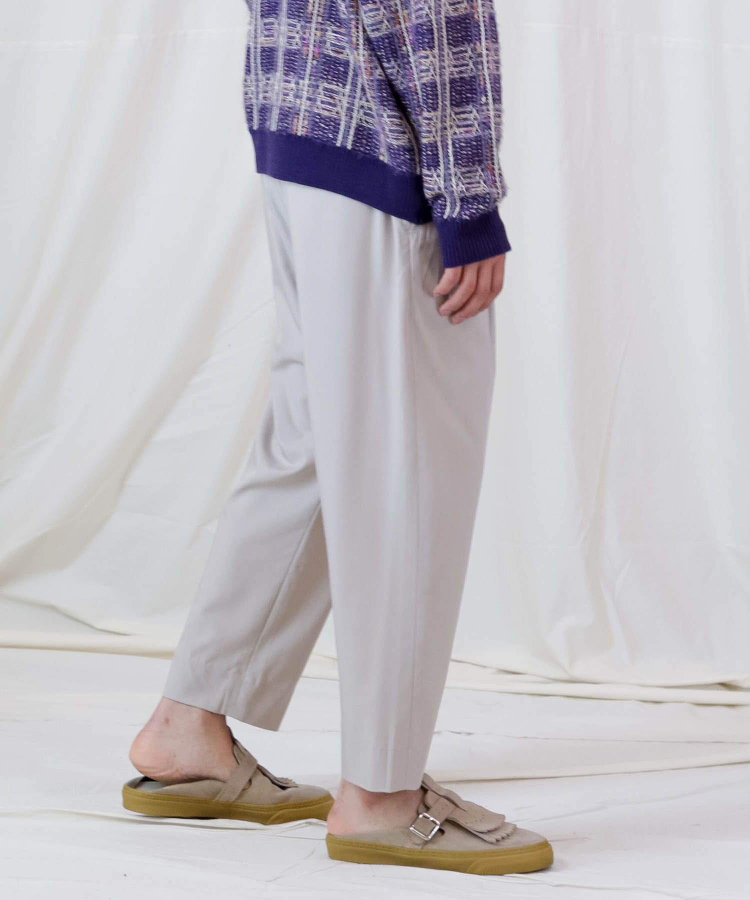 RY TYPEWRITER CLOTH 2TUCK PT / サルエル 2タックテーパードパンツ / 479107