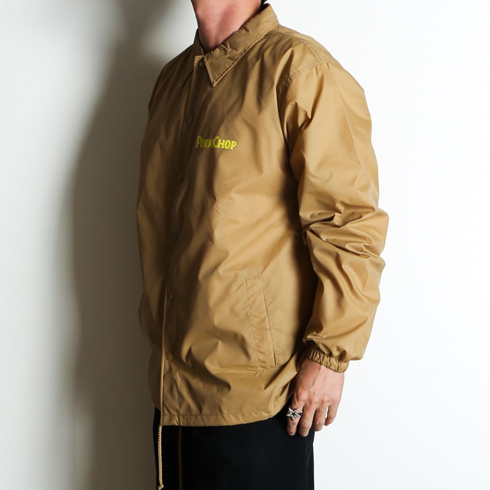 BURNING LOGO COACH JKT - KHAKI / コーチジャケット