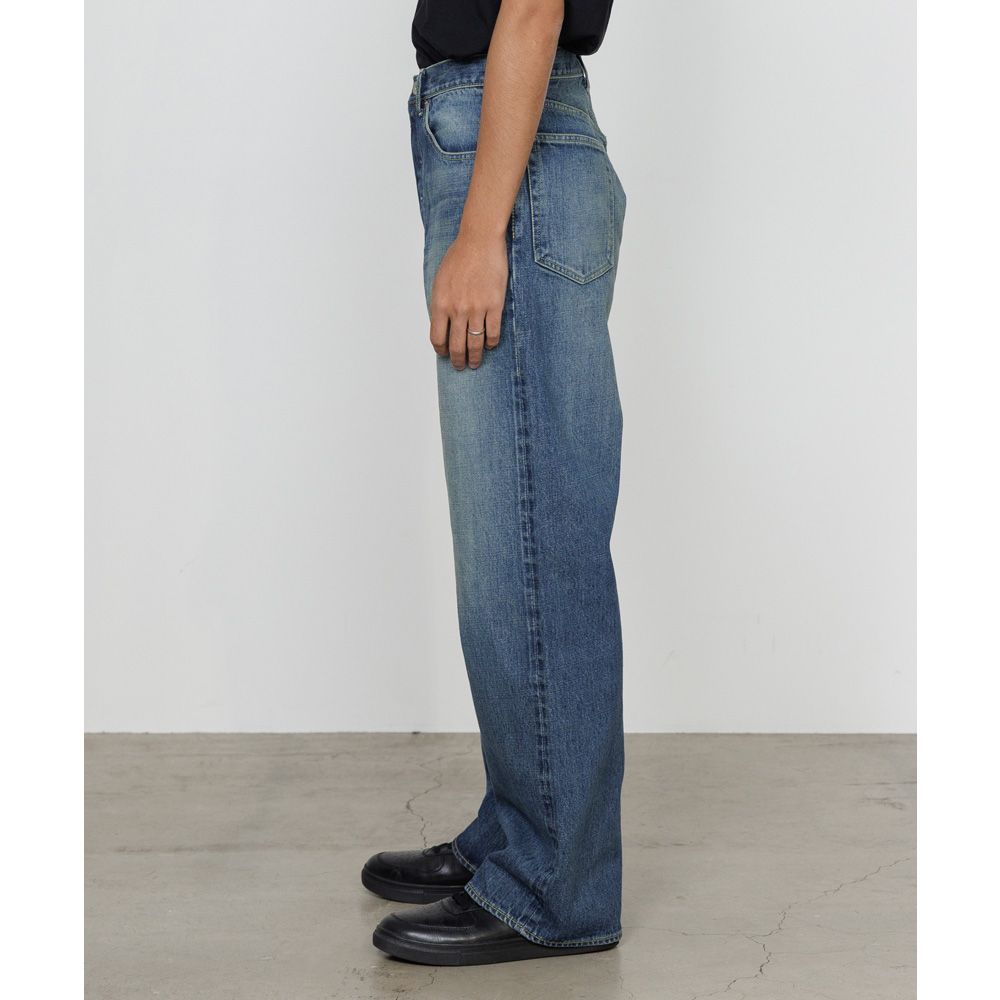 CLEAN CYLINDER FIT JEANS - INDIGO V.W / オーガニックコットン 13.5oz セルビッチデニム - クリーンシリンダーフィットジーンズ / M26A10PT12C