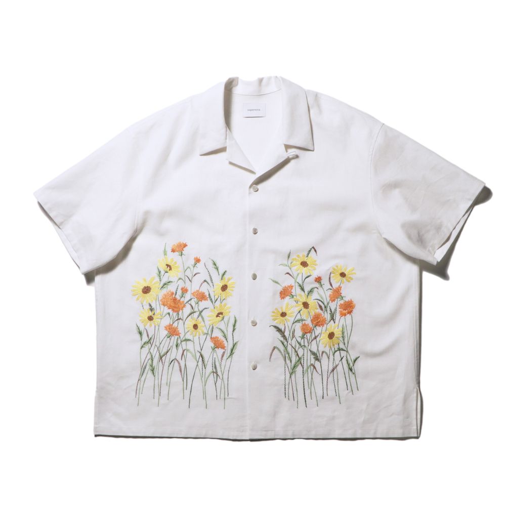 Aloha shirt - Flower garden embroidery / アロハシャツ - フラワー ガーデン エンブロイダリー / SN-571A