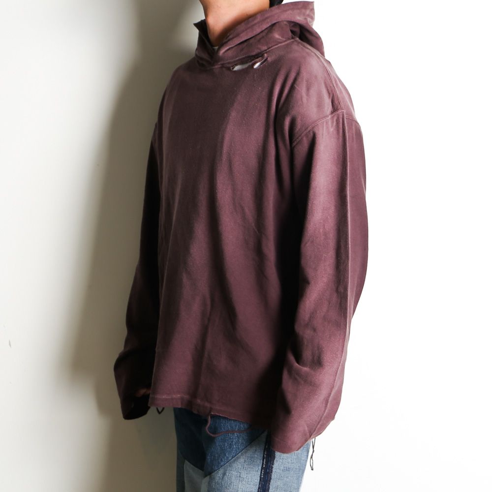 Distressed Light Weight Hoodie - BROWN / ライトウエイト フーディー / G15HD089