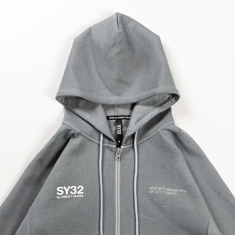 【ラスト1点-サイズS】 DOUBLE KNIT EMBOSS LOGO ZIP HOODIE / ジップアップ フーディー / 12561