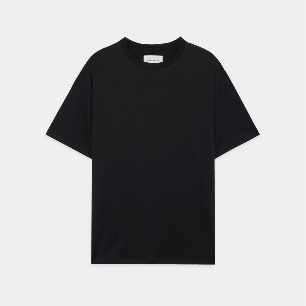 NEW RELAXED FIT Tee - BLACK / オーガニックGIZA 70/2天竺 - ニューリラックスドフィットTee / A26B08CS01B