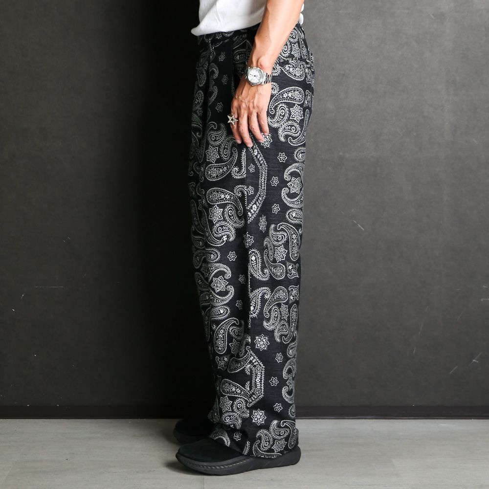 Wide utility trouser - Bandana jacquard / ワイドパンツ - バンダナ ジャガード / SN-537A