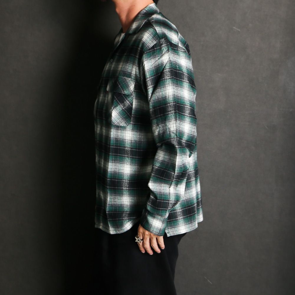 Check L/S Shirt (26aw) - Green / チェックシャツ / HS-080326